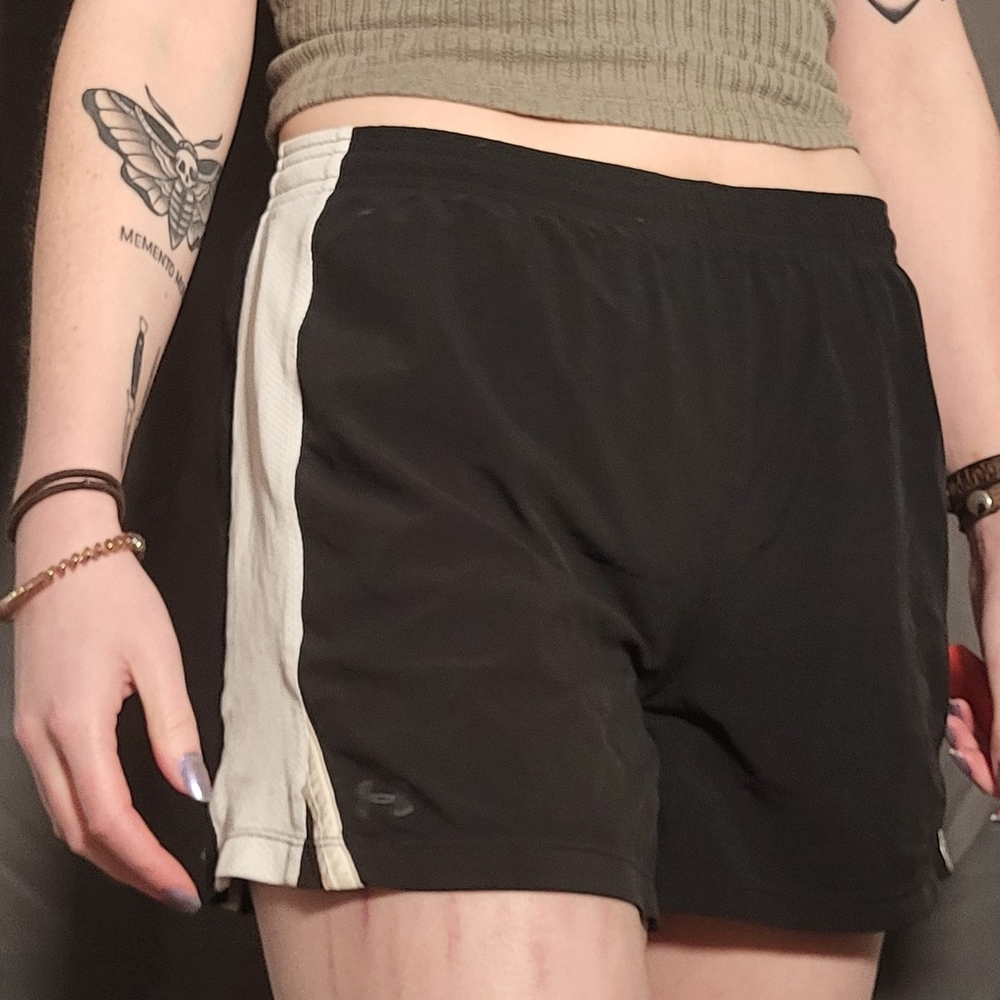 Under Armour Black and White Athletic Shorts
